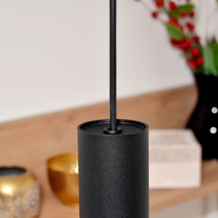 LED Висящ полилей TUBA 3xGU10/4,8W/230V черен