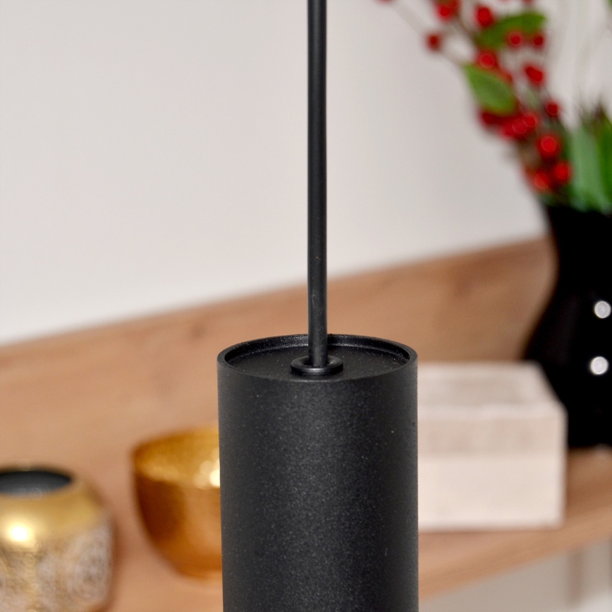 LED Висящ полилей TUBA 3xGU10/4,8W/230V черен