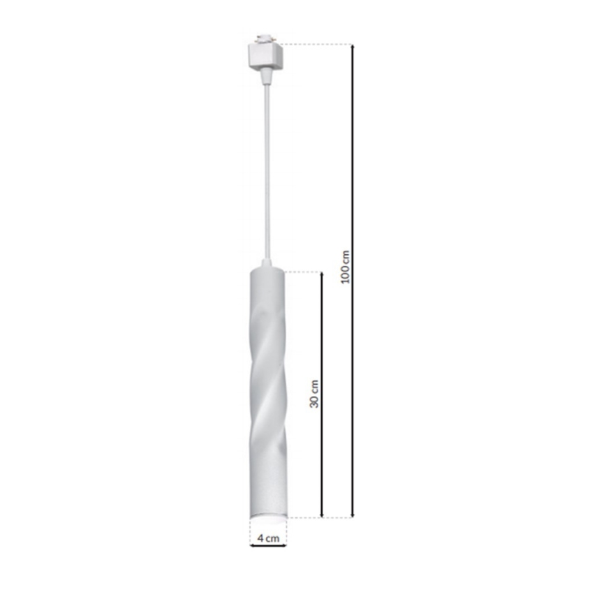 LED Висящ полилей за релсова система TRACK PENDANT LED/3W/230V бял