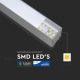 LED Висящ полилей SAMSUNG CHIP 1xLED/40W/230V сребрист