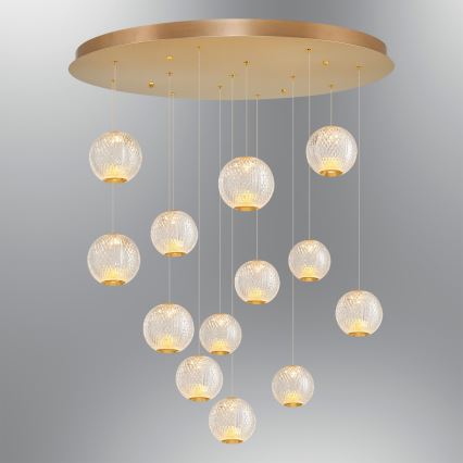 LED Висяща лампа CREMONA 13xLED/5W/230V 3000K злато