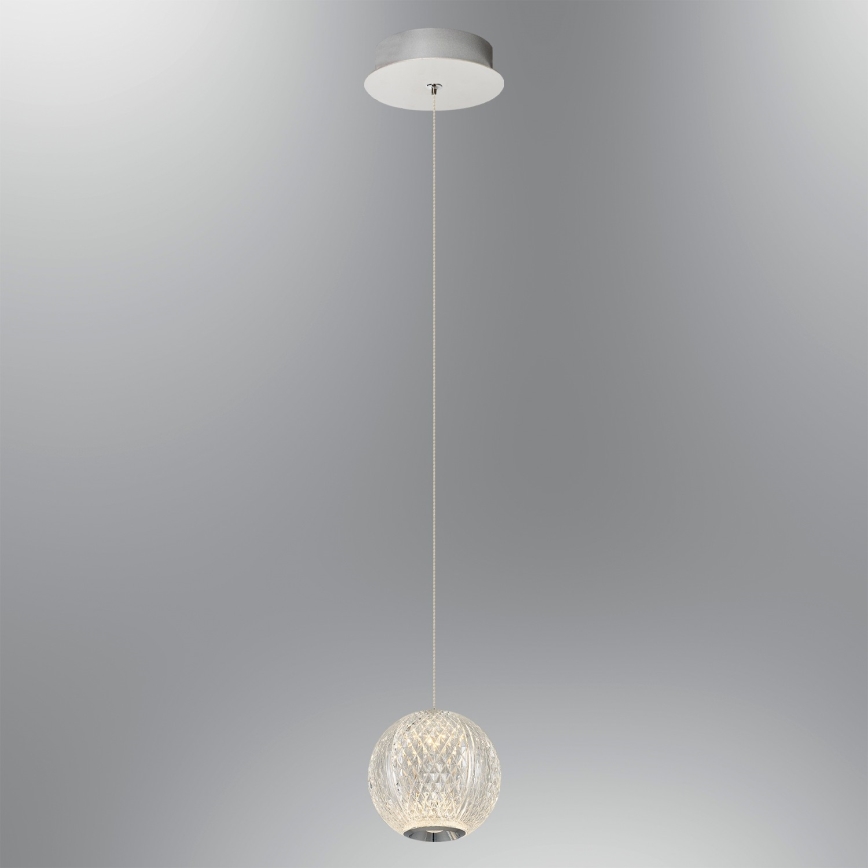 LED Висяща лампа CREMONA 1xLED/5W/230V 3000K матов хром