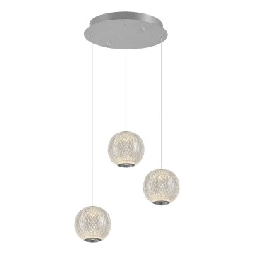 LED Висяща лампа CREMONA 3xLED/5W/230V 3000K матов хром