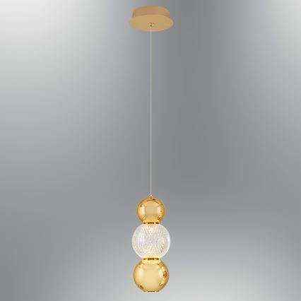 LED Висяща лампа CREMONA LED/5W/230V 3000K златна