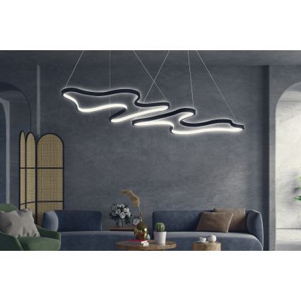 LED Висяща Лампа DUPLE ARTISAN LED/80W/230V 6500K черна