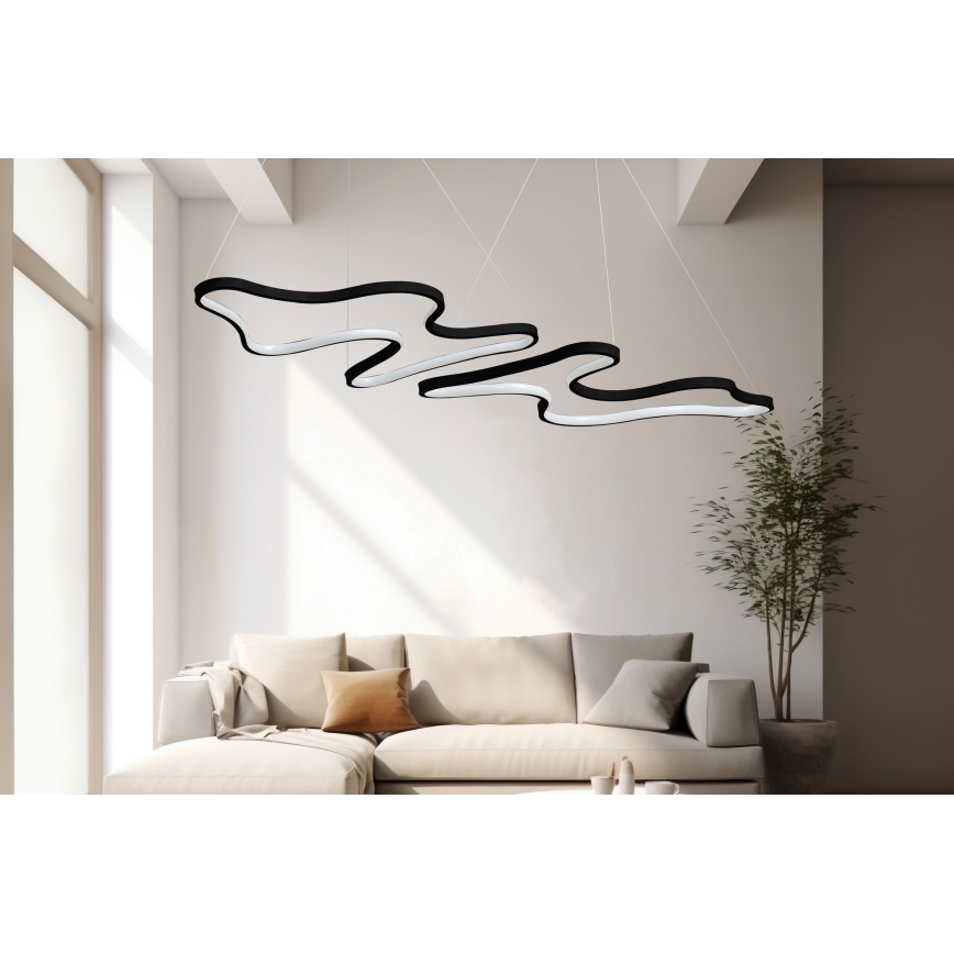 LED Висяща Лампа DUPLE ARTISAN LED/80W/230V 6500K черна