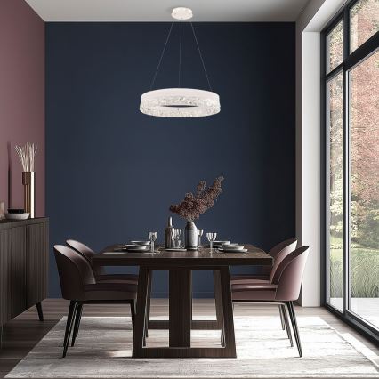 LED Висяща лампа FROZI LED/32W/230V диаметр 50 см бяла
