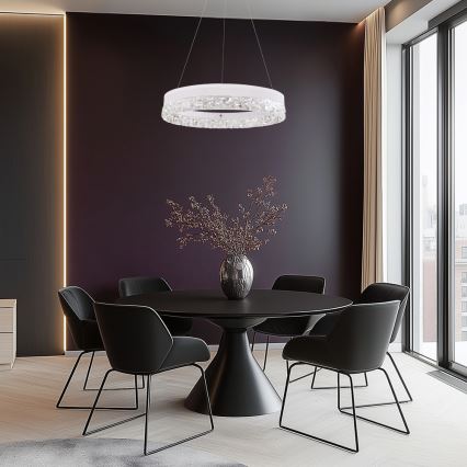 LED Висяща лампа FROZI LED/32W/230V диаметр 50 см бяла