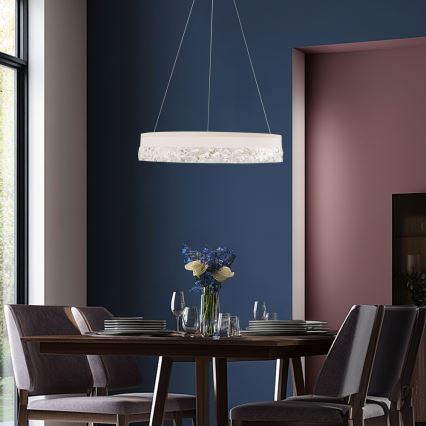 LED Висяща лампа FROZI LED/32W/230V диаметр 50 см бяла