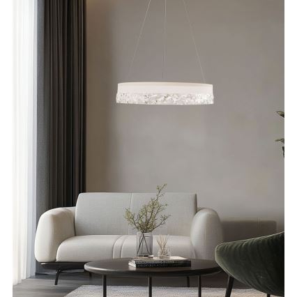 LED Висяща лампа FROZI LED/32W/230V диаметр 50 см бяла