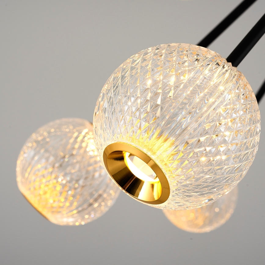 LED Висяща лампа GELA 16xLED/5W/230V 3000K черен/златен