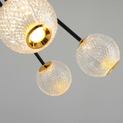 LED Висяща лампа GELA 16xLED/5W/230V 3000K черен/златен