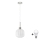 LED висяща лампа HARMA 1xE27/60W/230V, диаметър 20 см, матов хром/бяло