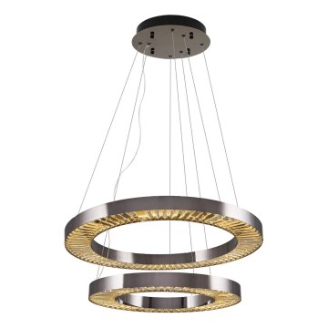 LED Висяща лампа JESI LED/140W/230V 3000K диаметър 100 см сребриста