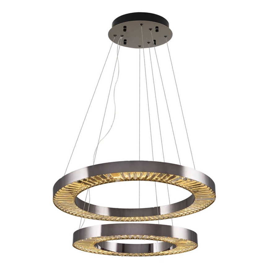 LED Висяща лампа JESI LED/140W/230V 3000K диаметър 100 см сребриста