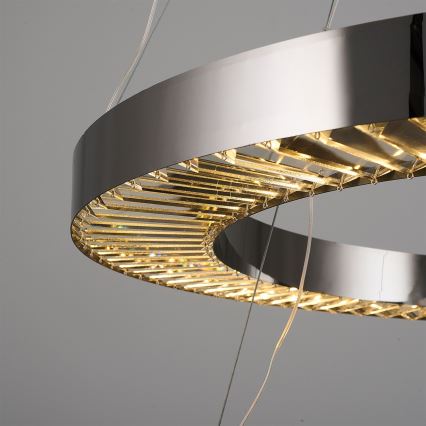 LED Висяща лампа JESI LED/140W/230V 3000K диаметър 100 см сребриста