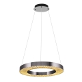 LED Висяща лампа JESI LED/35W/230V 3000K Ø 60 см Сребърна