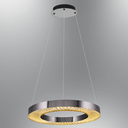 LED Висяща лампа JESI LED/35W/230V 3000K Ø 60 см Сребърна