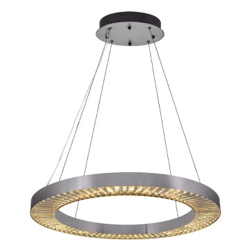 LED висяща лампа JESI LED/85W/230V 3000K Ø 80 см сребриста
