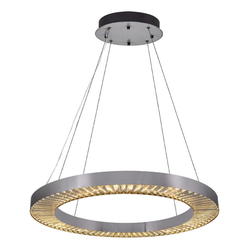 LED висяща лампа JESI LED/85W/230V 3000K Ø 80 см сребриста