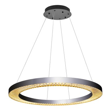LED Висяща лампа JESI LED/90W/230V 3000K диаметър 100 см сребриста