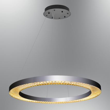LED Висяща лампа JESI LED/90W/230V 3000K диаметър 100 см сребриста