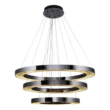 LED Висяща лампа JESI LED/99W/230V 3000K Ø 100 см Сребърна