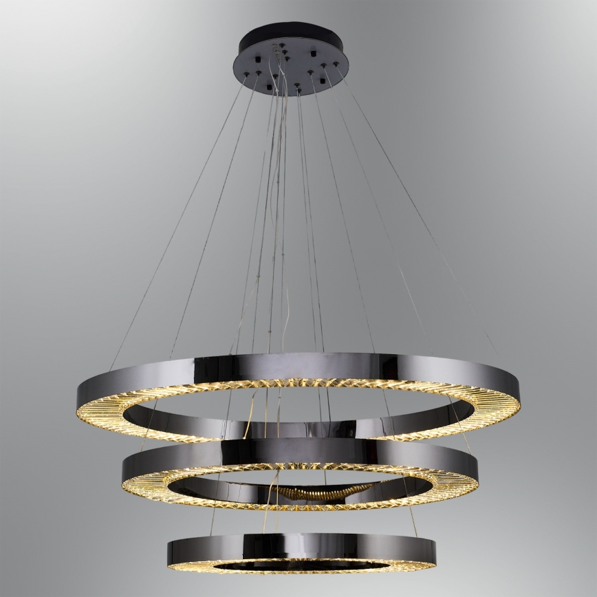 LED Висяща лампа JESI LED/99W/230V 3000K Ø 100 см Сребърна