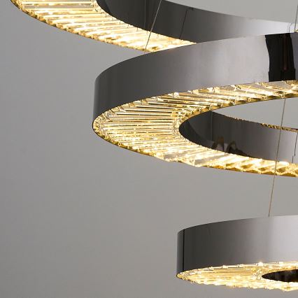 LED Висяща лампа JESI LED/99W/230V 3000K Ø 100 см Сребърна