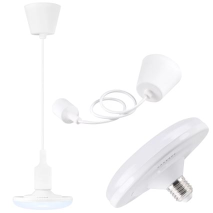 LED Висящи лампи KIKI 1xE27/10W/230V бяла