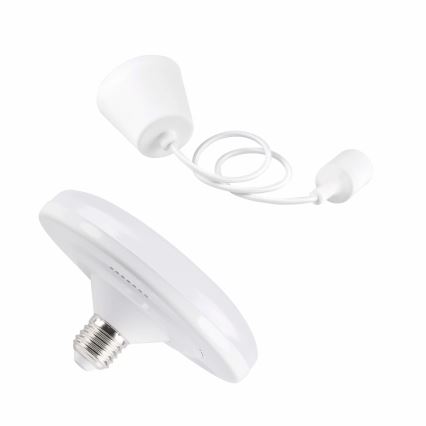 LED Висящи лампи KIKI 1xE27/10W/230V бяла