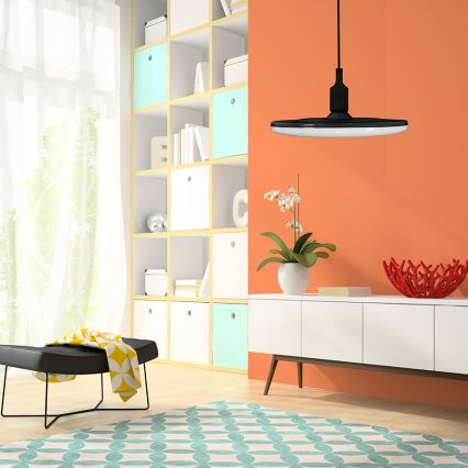 LED Висящи лампи KIKI 1xE27/10W/230V черно