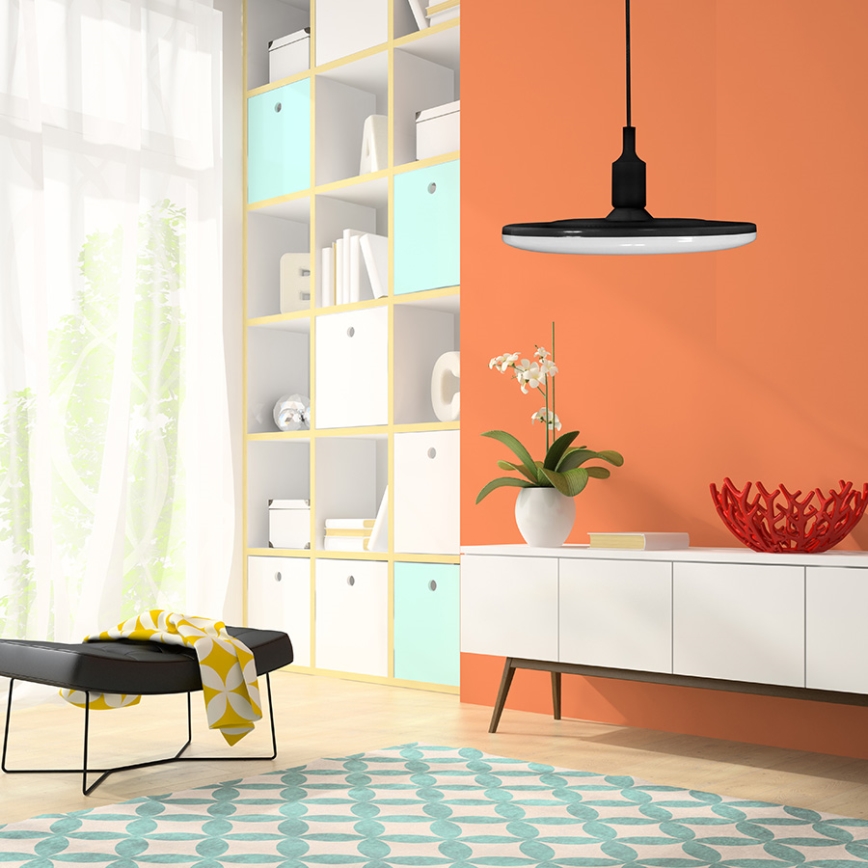 LED Висящи лампи KIKI 1xE27/10W/230V черно