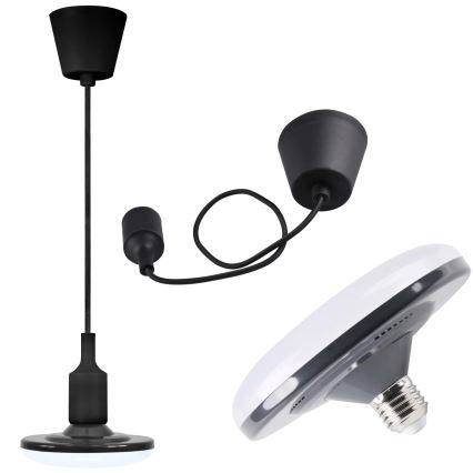 LED Висящи лампи KIKI 1xE27/10W/230V черно