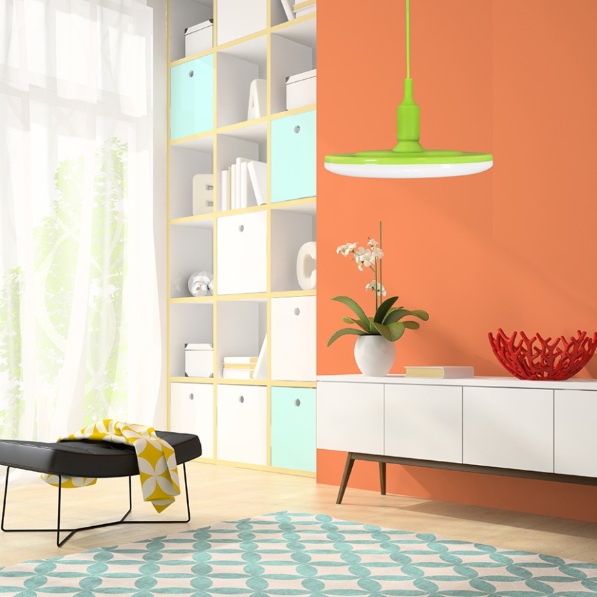 LED Висящи лампи KIKI 1xE27/10W/230V зелена