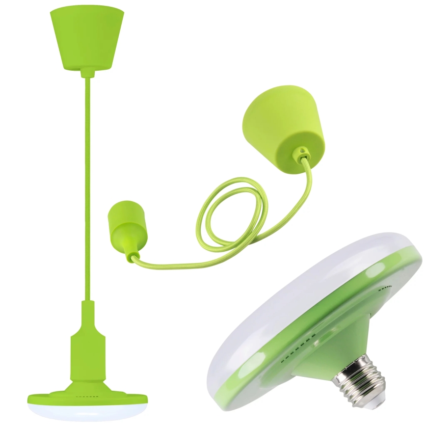 LED Висящи лампи KIKI 1xE27/10W/230V зелена