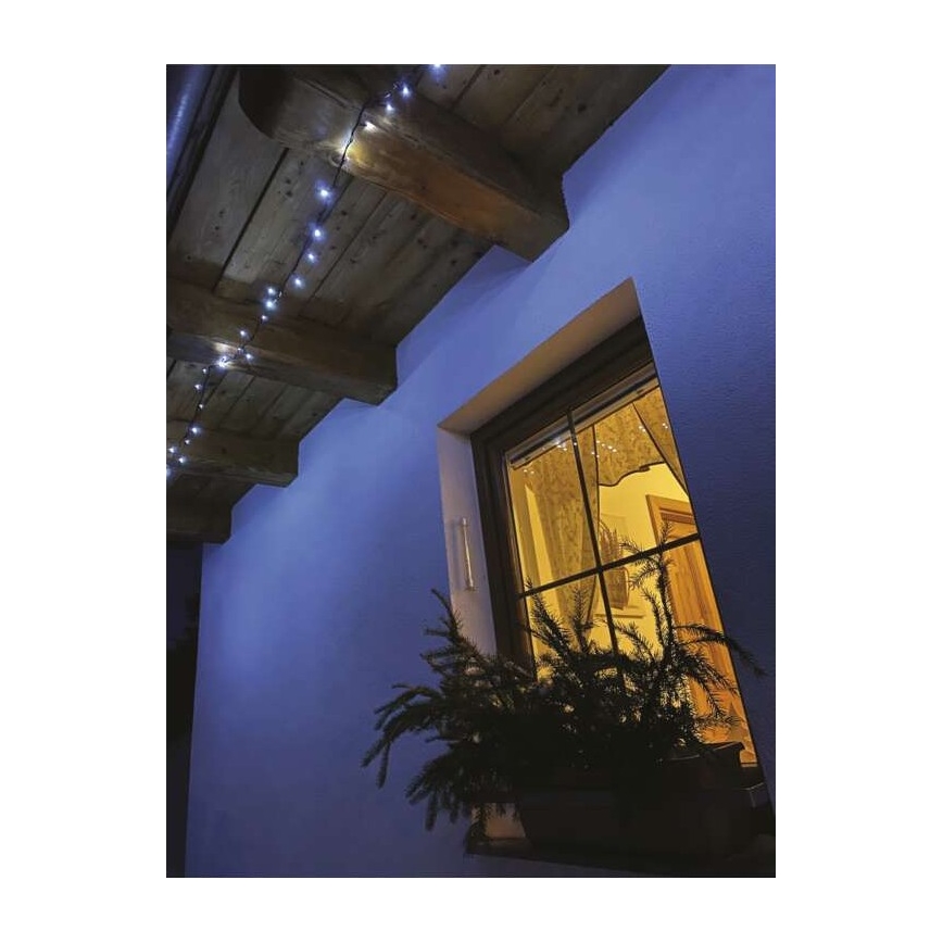 LED вънен светлинен низ 120xLED/17m IP44 студено бяло