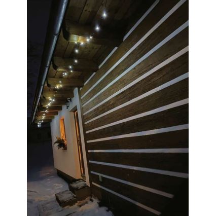LED вънен светлинен низ 120xLED/17m IP44 студено бяло