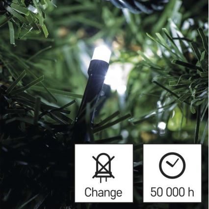 LED вънен светлинен низ 120xLED/17m IP44 студено бяло