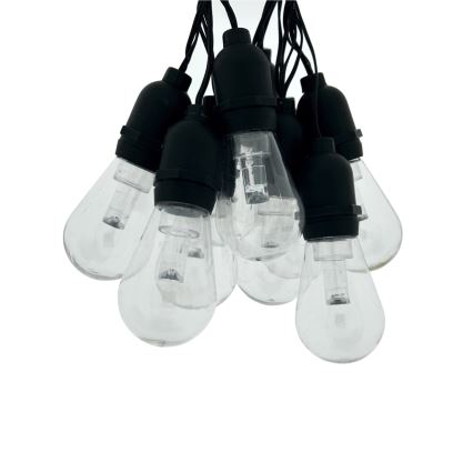 LED външен декоративен гирлянд 10xLED/0,15W/230V 3,8 m IP44 черен