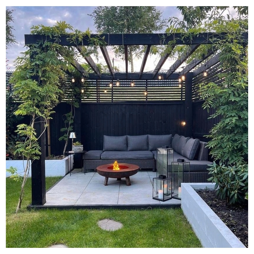 LED външен декоративен гирлянд 20xE27/1W/230V 11,44 m IP44 черен