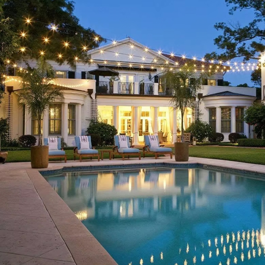 LED Външна декоративна верига 20xE27/1W/230V 20 м IP65 черна