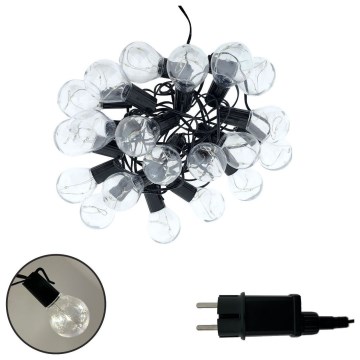 LED външен декоративен гирлянд 20xLED/0,075W/230V 5,8 m IP44 черен