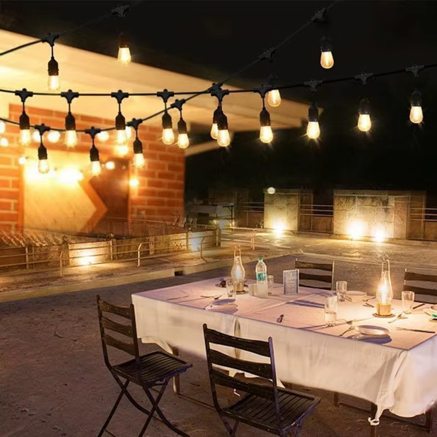 LED Външна декоративна верига 20xE27/1W/230V 10 м IP65 черна