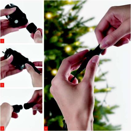 LED външен гирлянд 100xLED/15m IP44 топло бяло