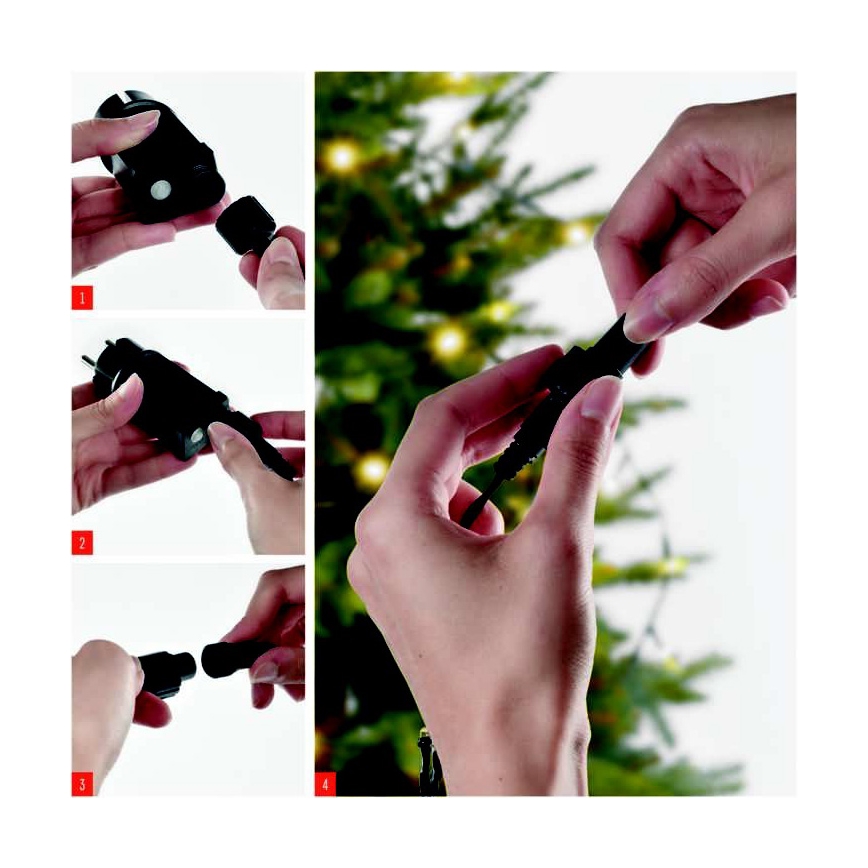 LED външен гирлянд 100xLED/15m IP44 топло бяло