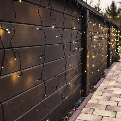 LED външен гирлянд 100xLED/2,5x0,9m IP44 топло бяло