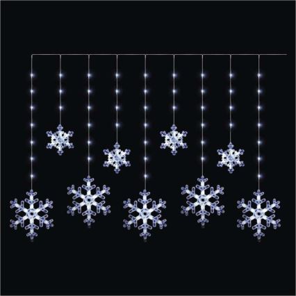 LED външен гирлянд 131xLED/1,6m IP44 студено бяло