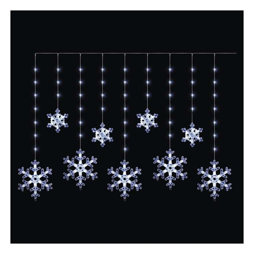 LED външен гирлянд 131xLED/1,6m IP44 студено бяло