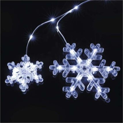 LED външен гирлянд 131xLED/1,6m IP44 студено бяло